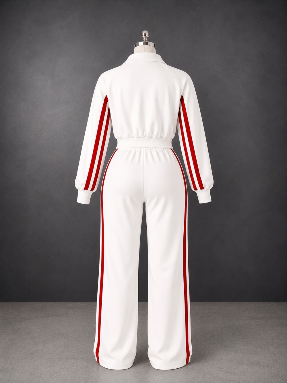 NEW Y2K Style Striped Zip-Up Tracksuit Set – Size 3X-Large - Picture 10 of 10